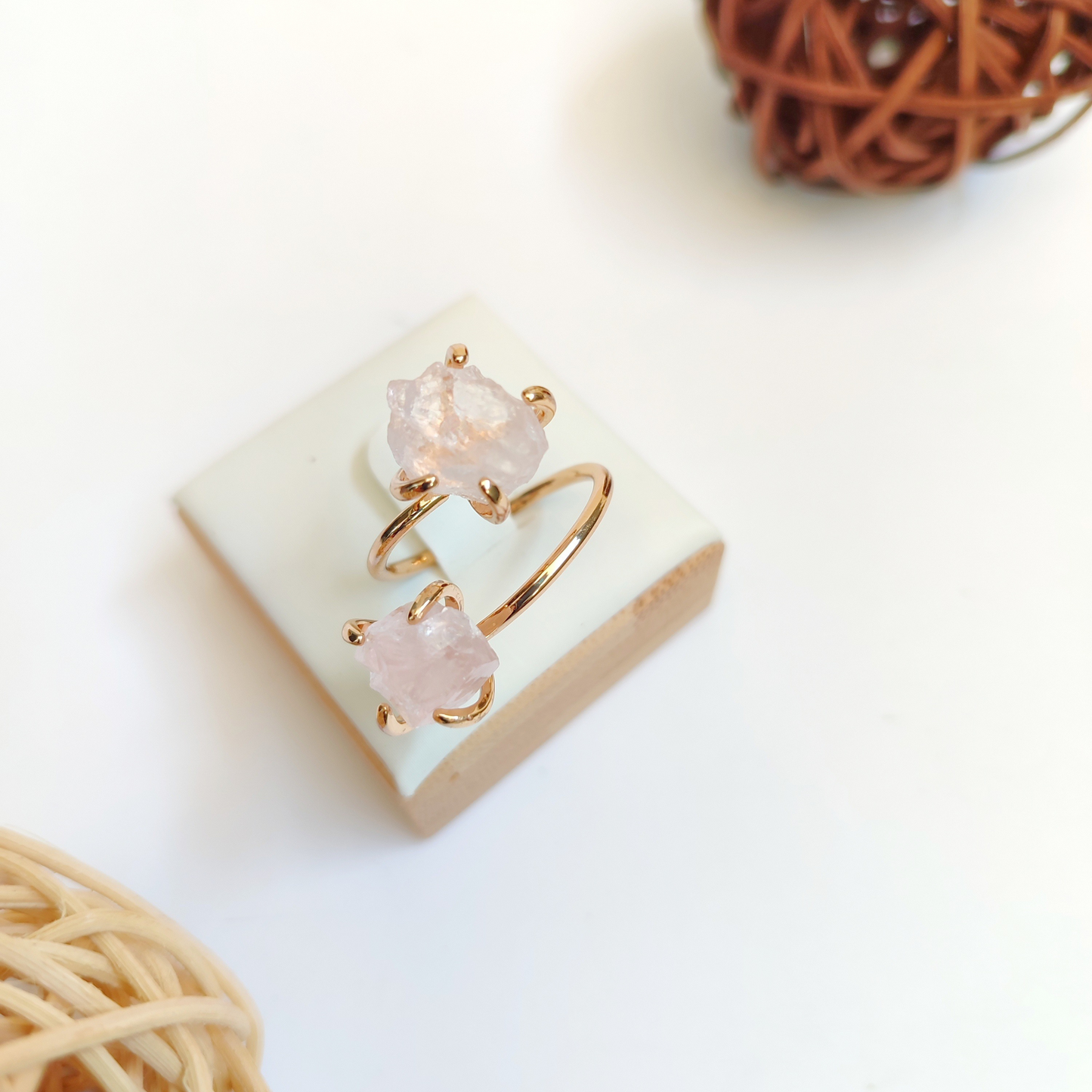 CUARZO ROSA PIEDRA DOBLE