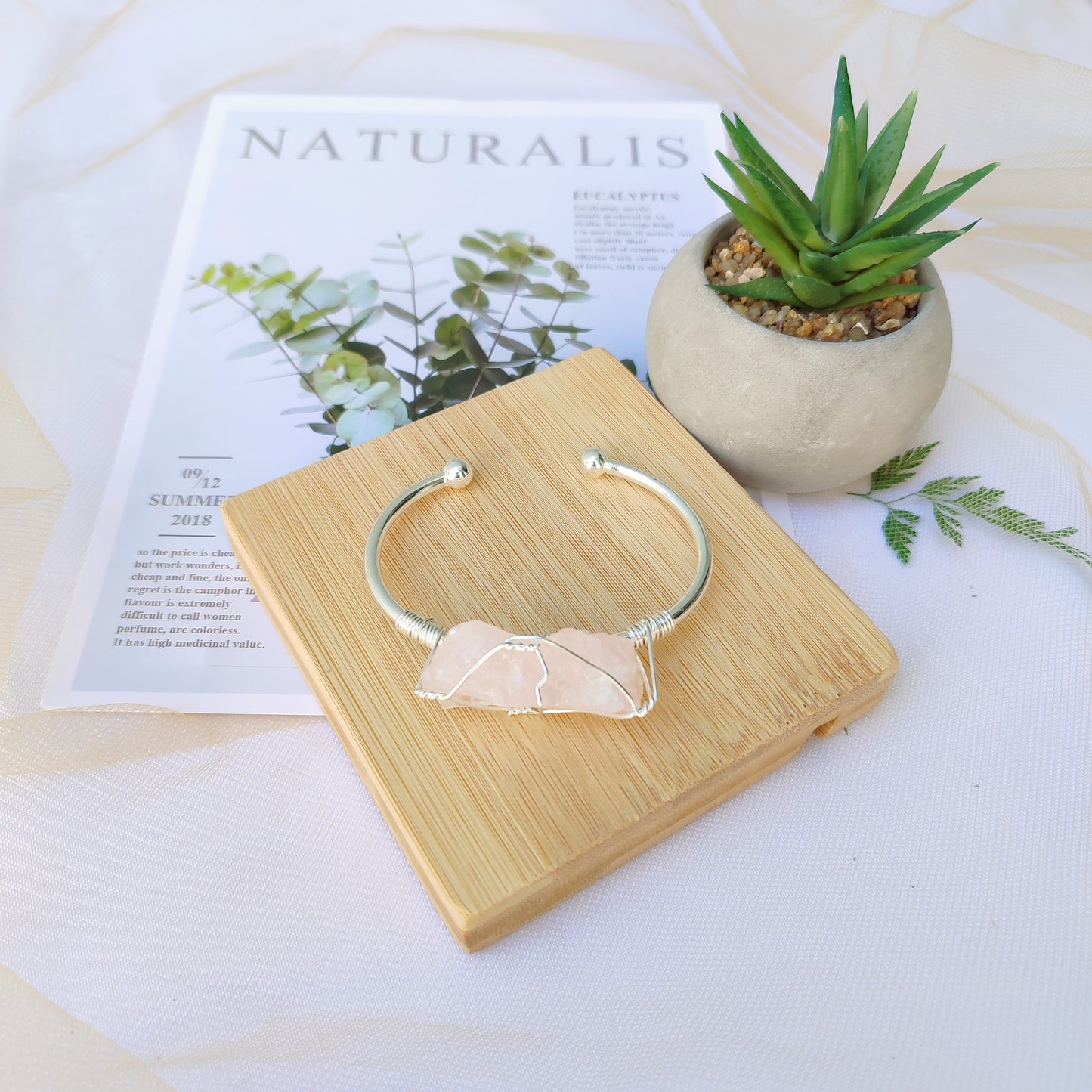 CUARZO ROSA PLATEADO