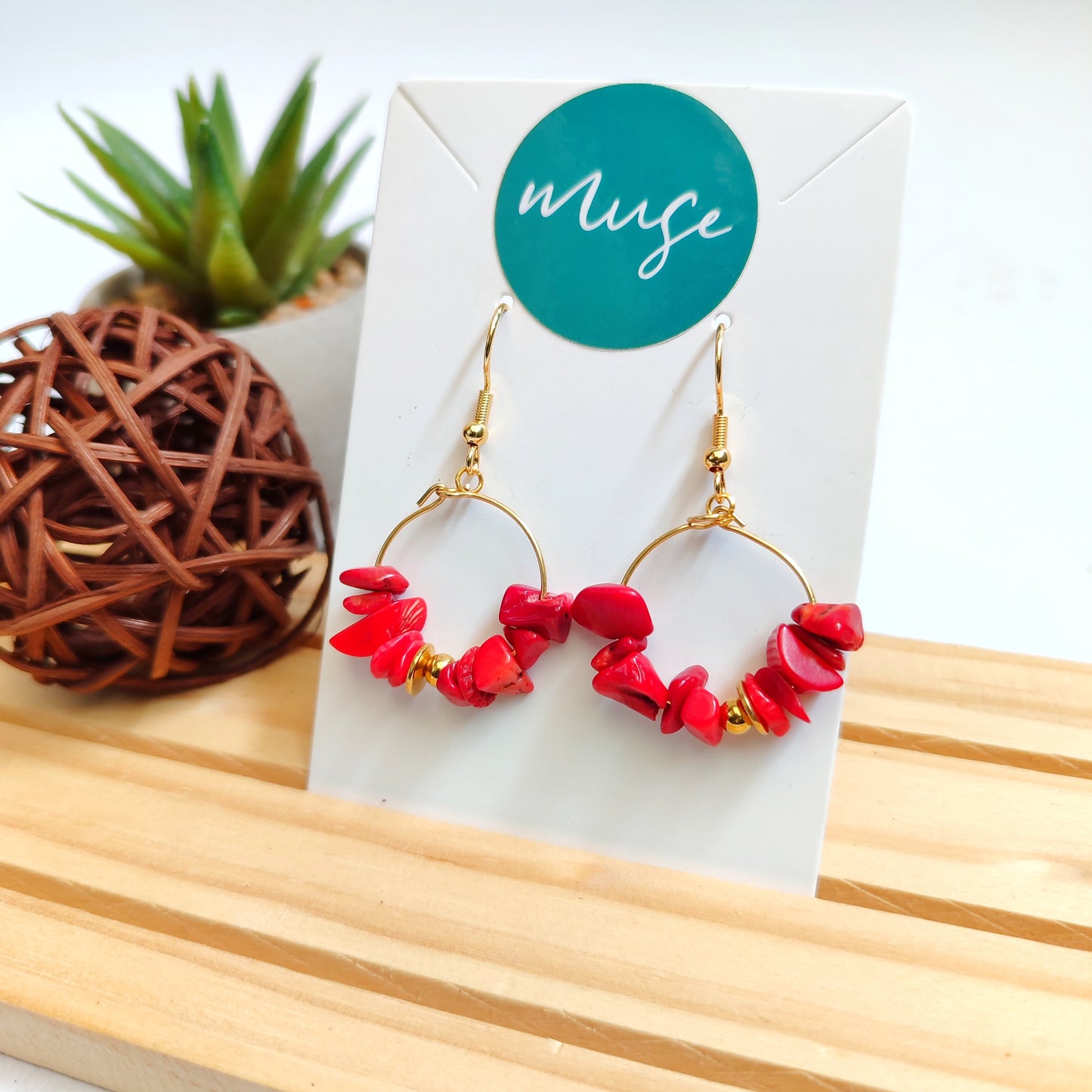 CORAL ROJO ARGOLLAS PEQUEÑAS