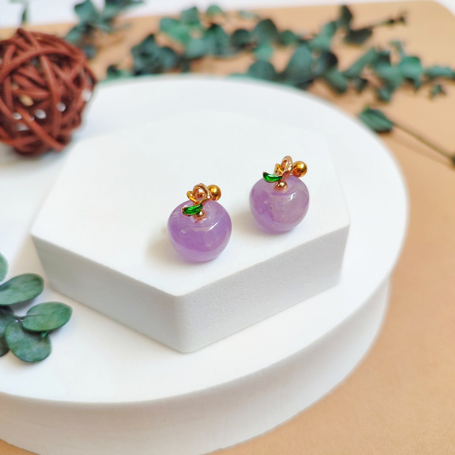 ARETES MANZANA AMATISTA
