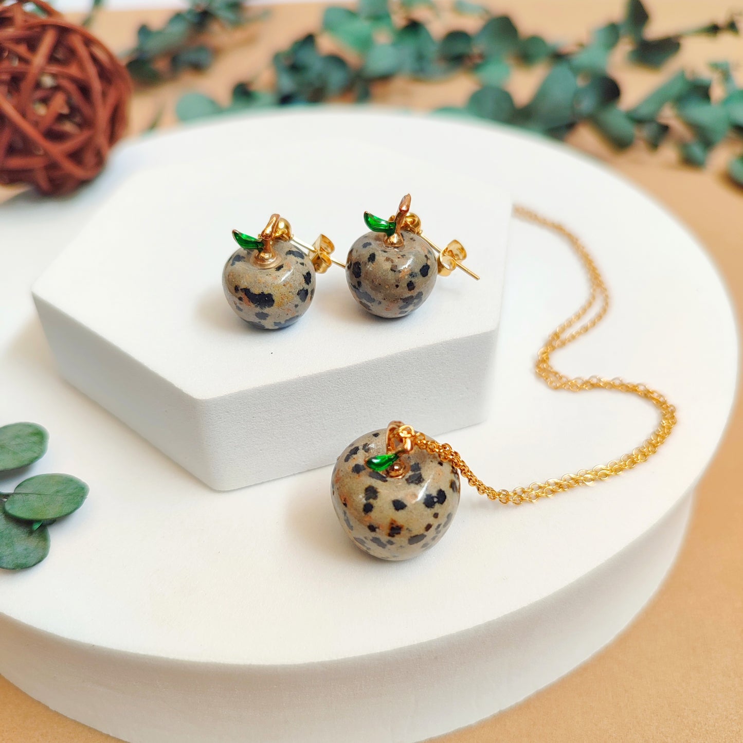 SET MANZANA JASPE DÁLMATA