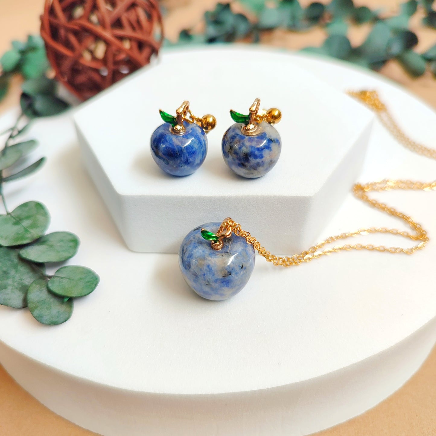 SET MANZANA JASPE AZUL