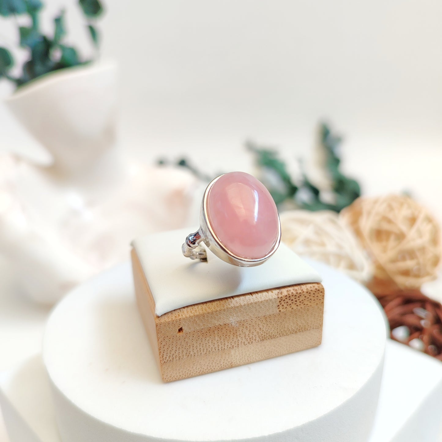 ANILLO DE CUARZO ROSA