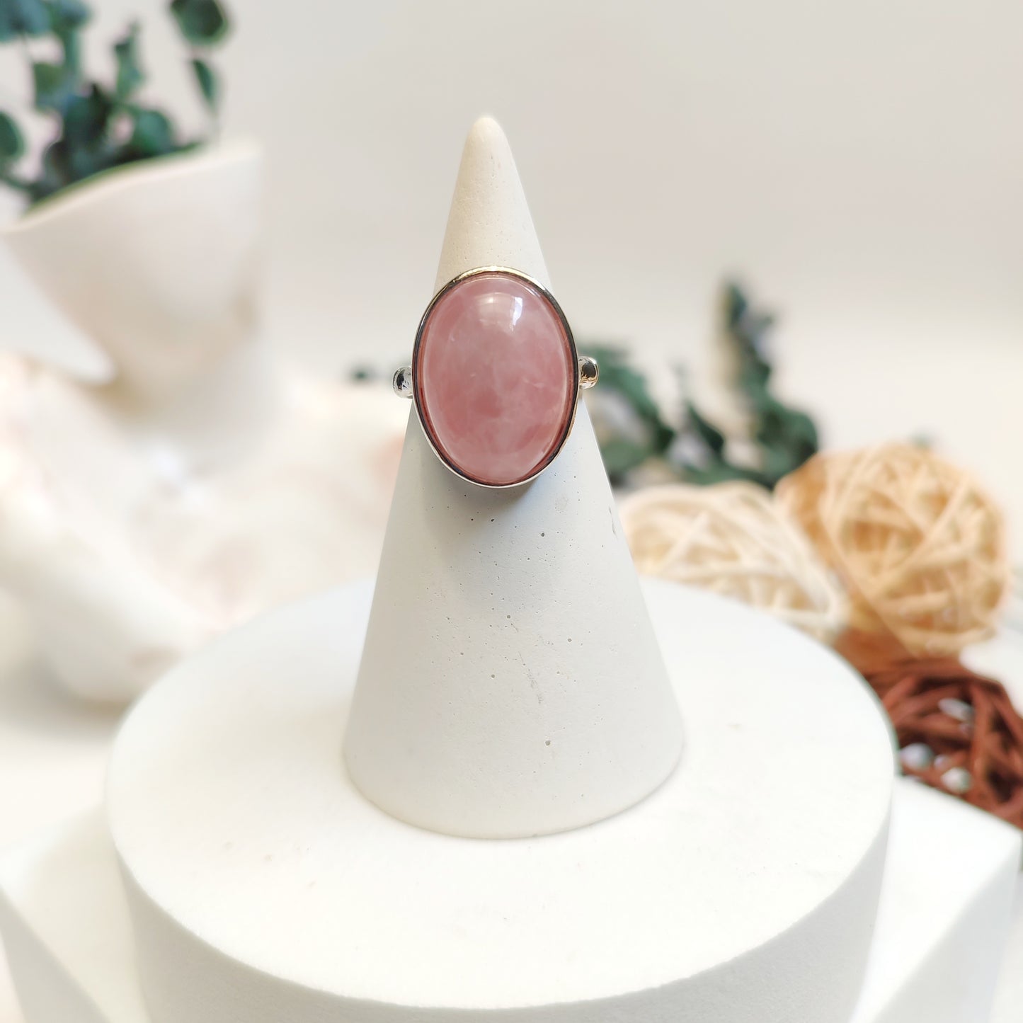 ANILLO DE CUARZO ROSA