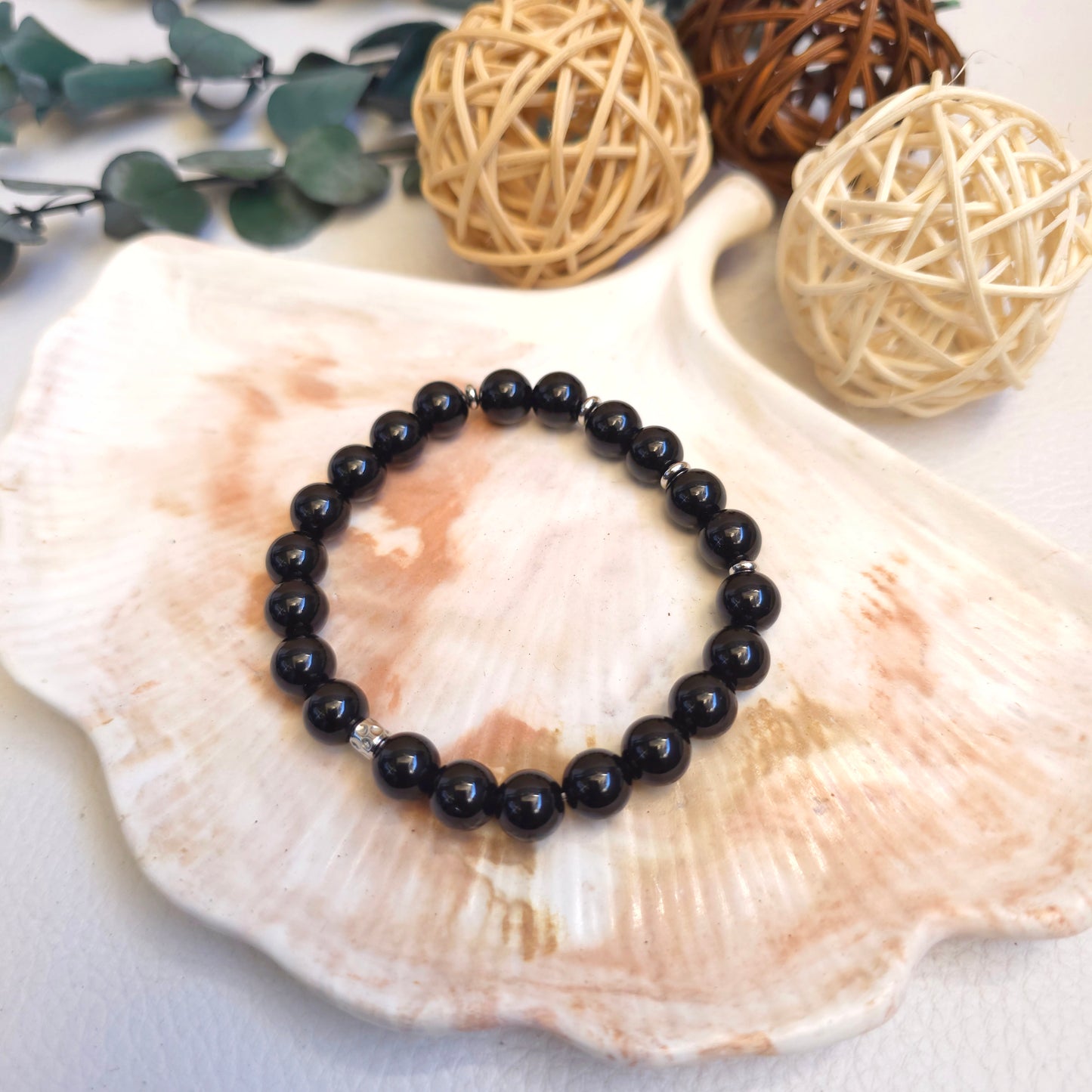 BRAZALETE ELÁSTICO OBSIDIANA