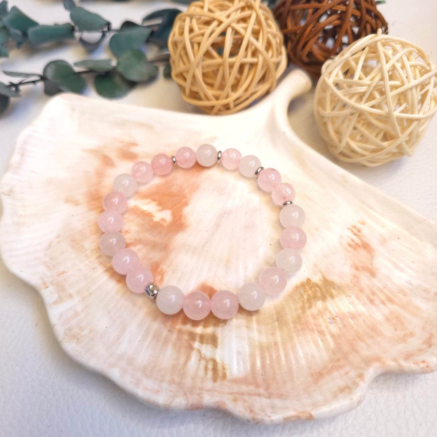BRAZALETE ELÁSTICO CUARZO ROSA