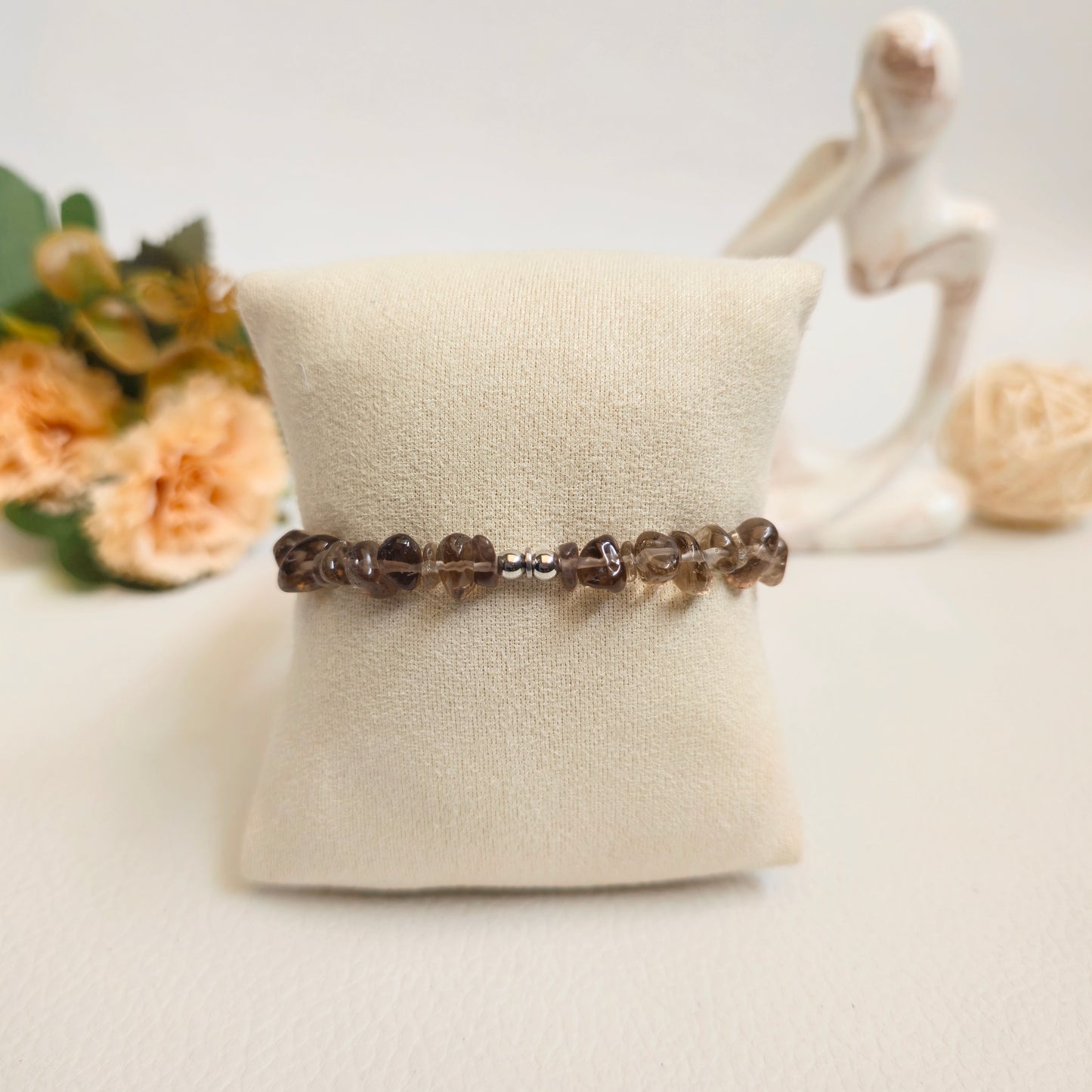 BRAZALETE DE CHIPS DE CUARZO AHUMADO