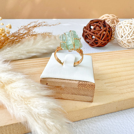 ANILLO DE FLUORITA VERDE