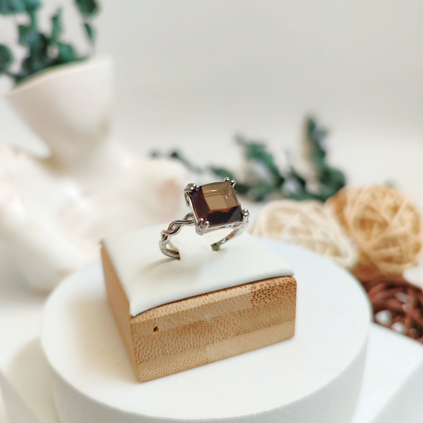 ANILLO DE CUARZO AHUMADO