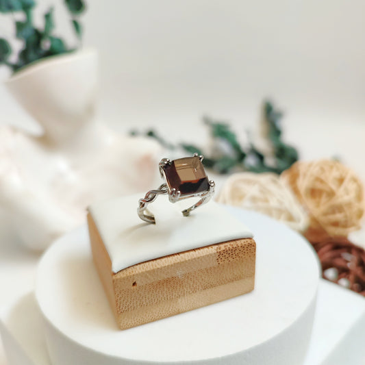 ANILLO DE CUARZO AHUMADO