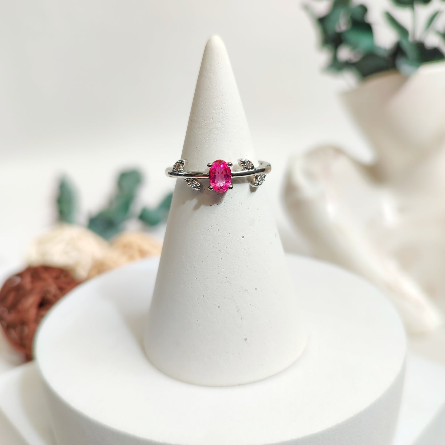 ANILLO DE TOPACIO ROSA