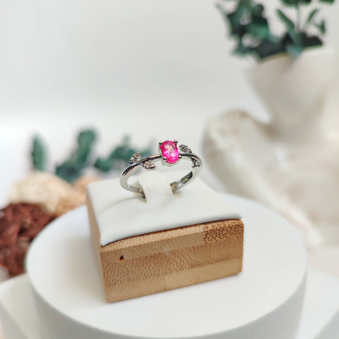 ANILLO DE TOPACIO ROSA