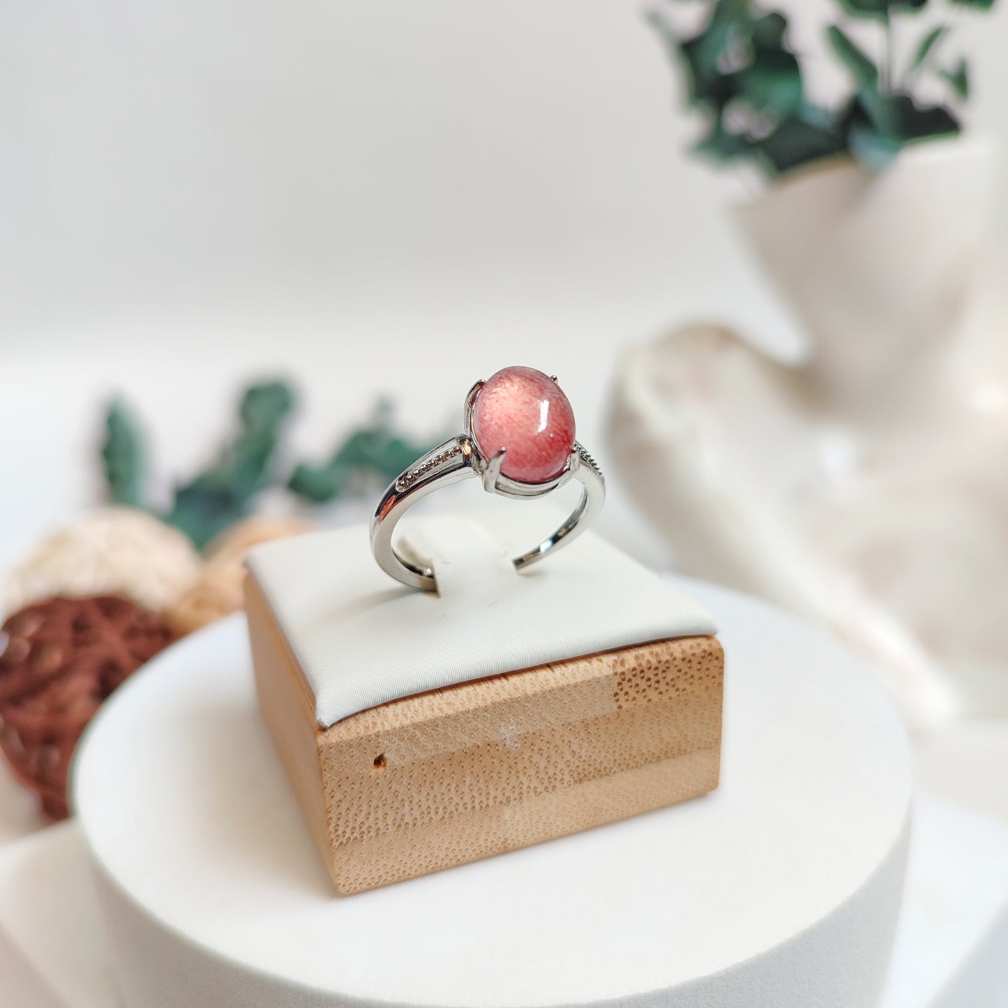 ANILLO DE CUARZO FRESA