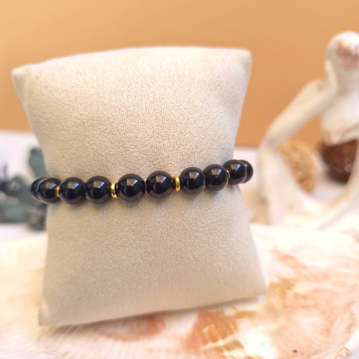 BRAZALETE ELÁSTICO OBSIDIANA