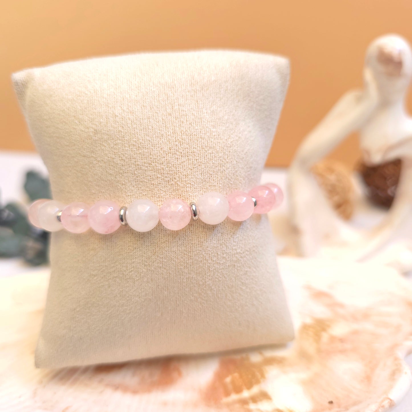 BRAZALETE ELÁSTICO CUARZO ROSA