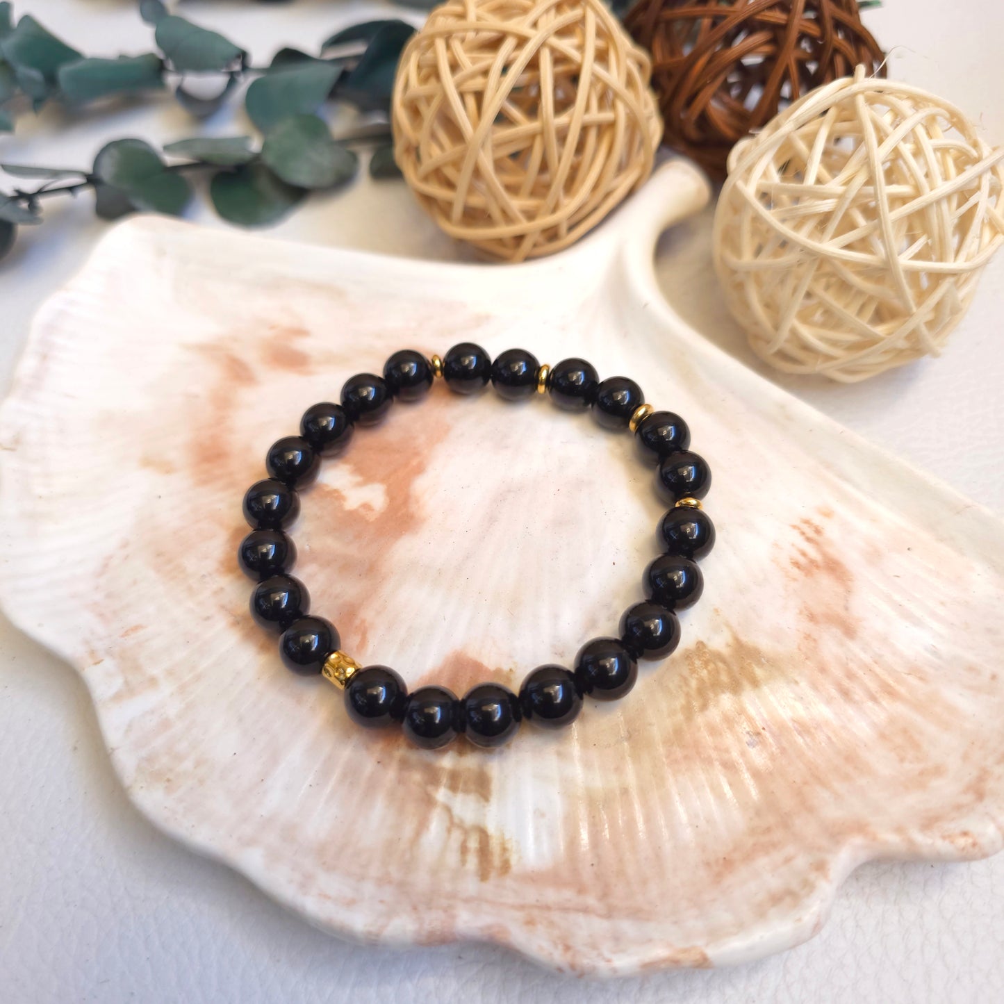 BRAZALETE ELÁSTICO OBSIDIANA