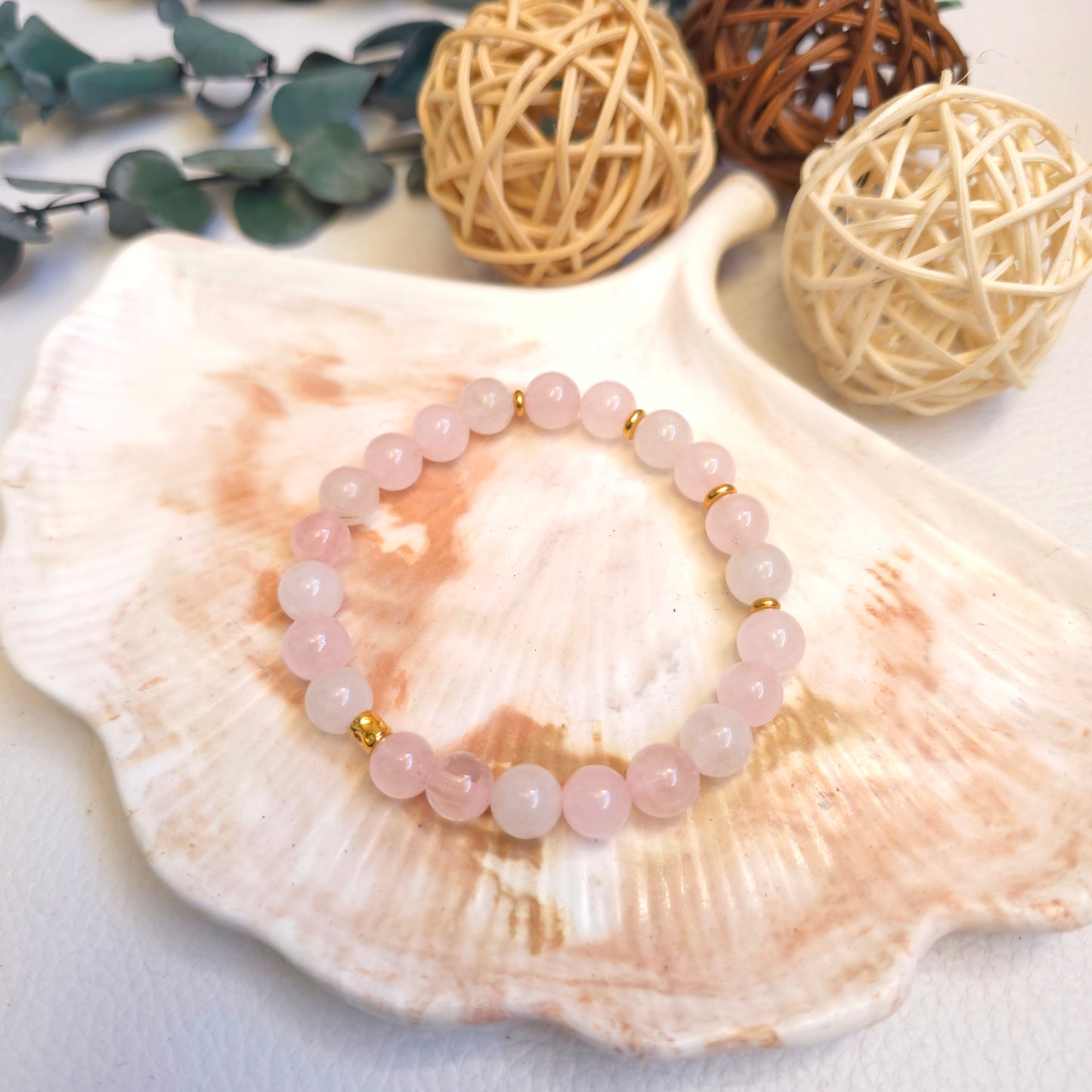 BRAZALETE ELÁSTICO CUARZO ROSA