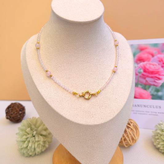 CHOKER DE CUARZO ROSA
