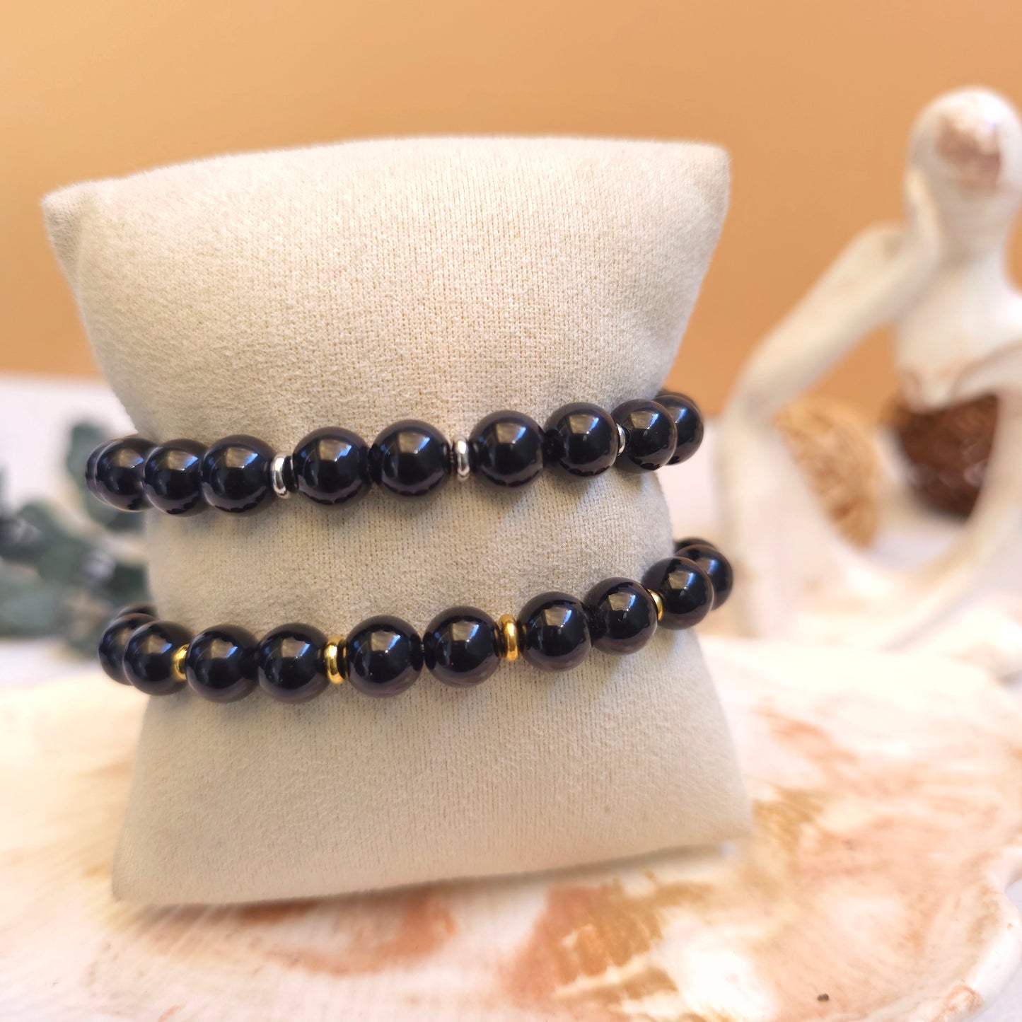 BRAZALETE ELÁSTICO OBSIDIANA