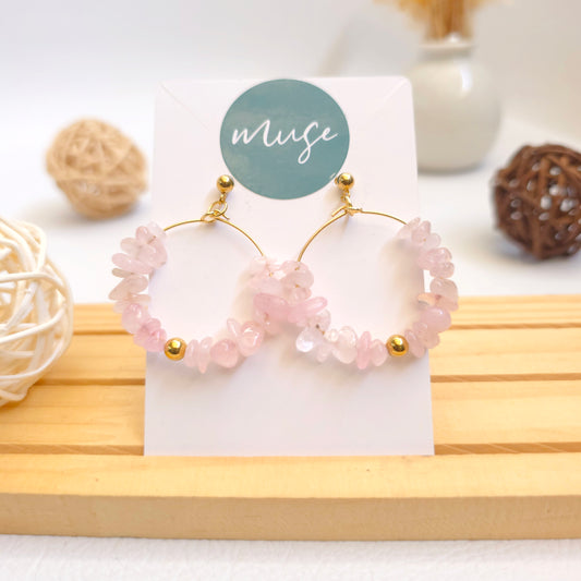 CUARZO ROSA ARGOLLAS
