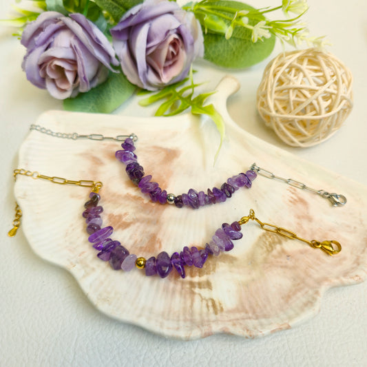 BRAZALETE DE CHIPS DE AMATISTA