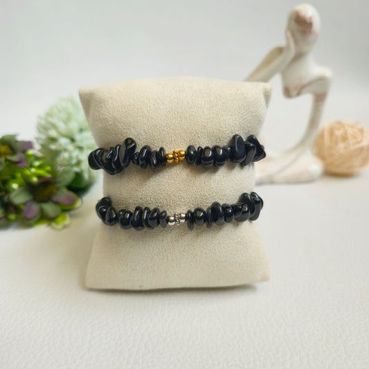 BRAZALETE DE CHIPS DE OBSIDIANA
