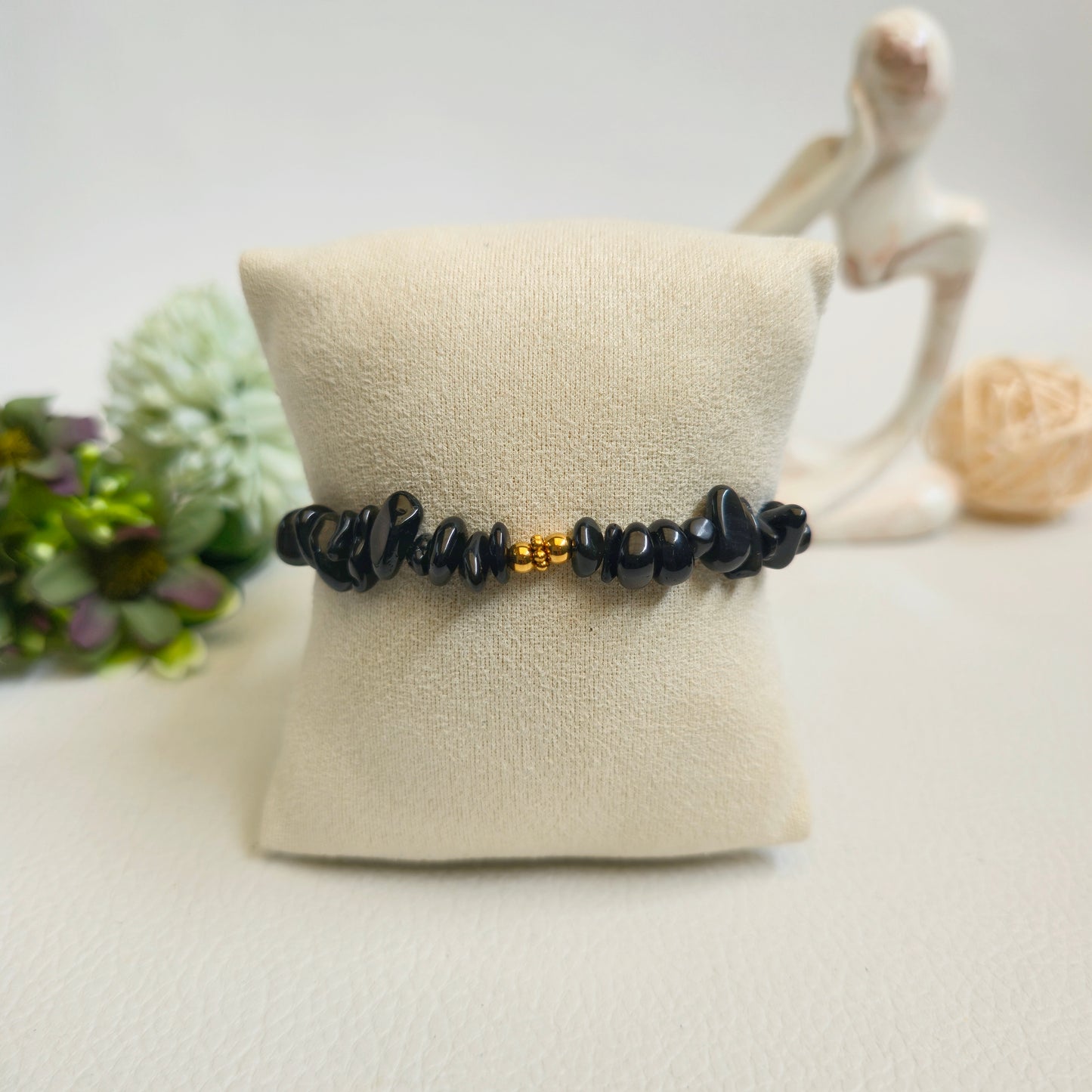 BRAZALETE DE CHIPS DE OBSIDIANA