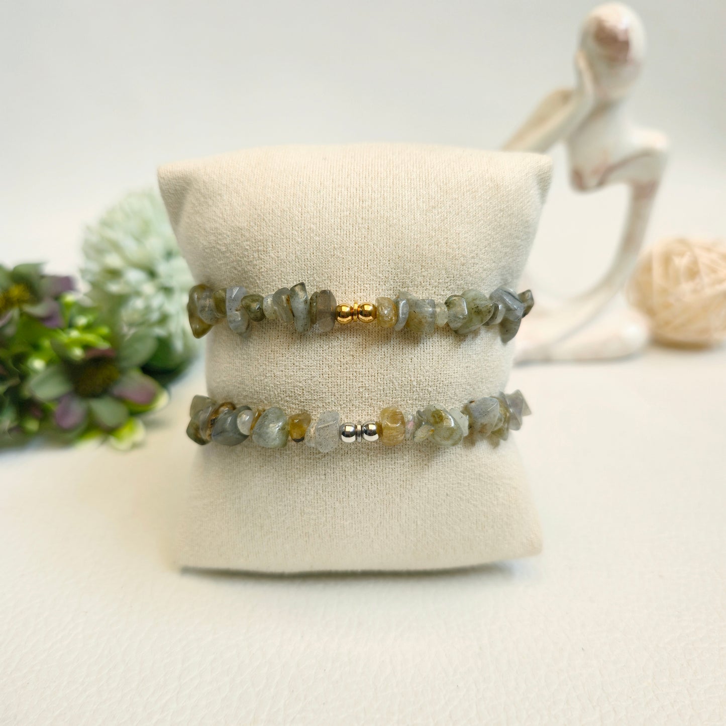 BRAZALETE DE CHIPS DE LABRADORITA