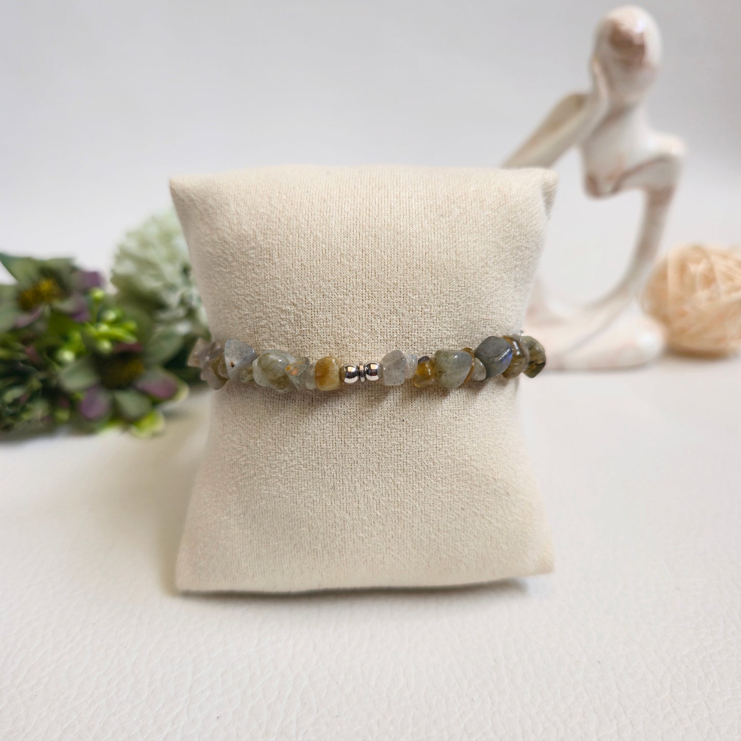 BRAZALETE DE CHIPS DE LABRADORITA