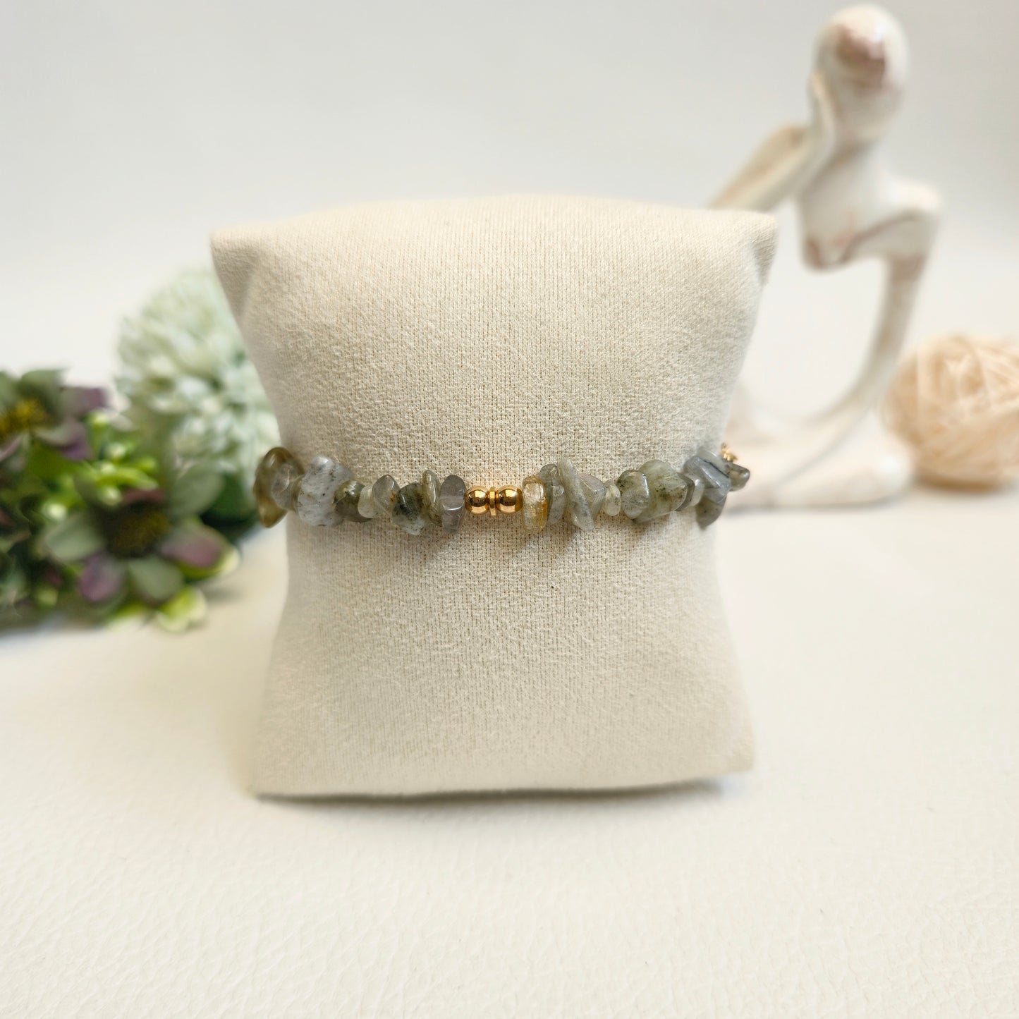 BRAZALETE DE CHIPS DE LABRADORITA