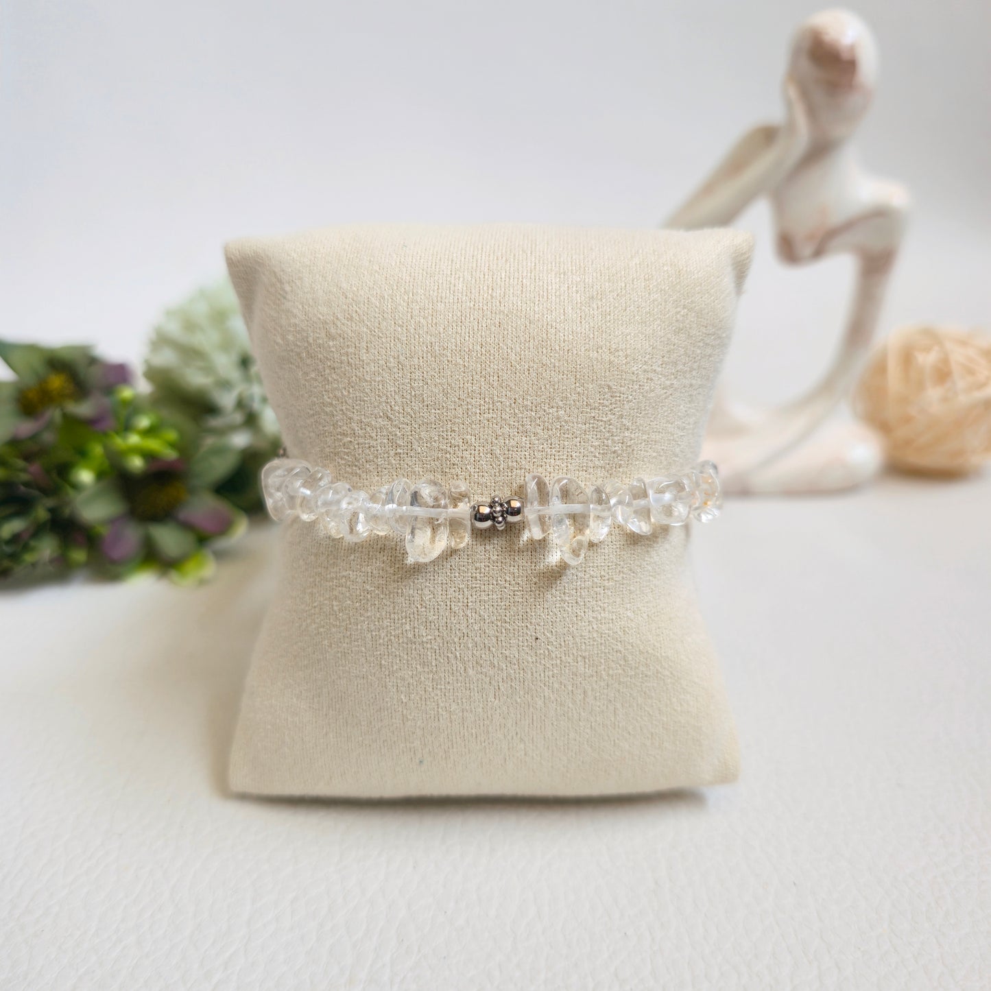 BRAZALETE DE CHIPS DE CUARZO CRISTAL