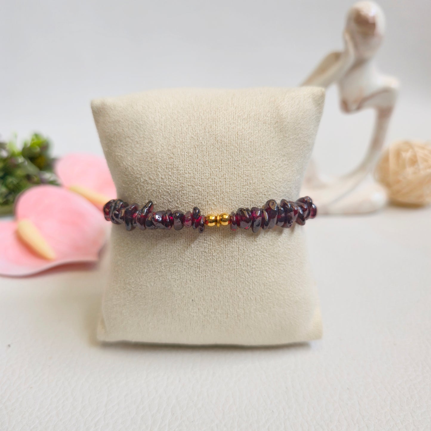BRAZALETE DE CHIPS DE GRANATE