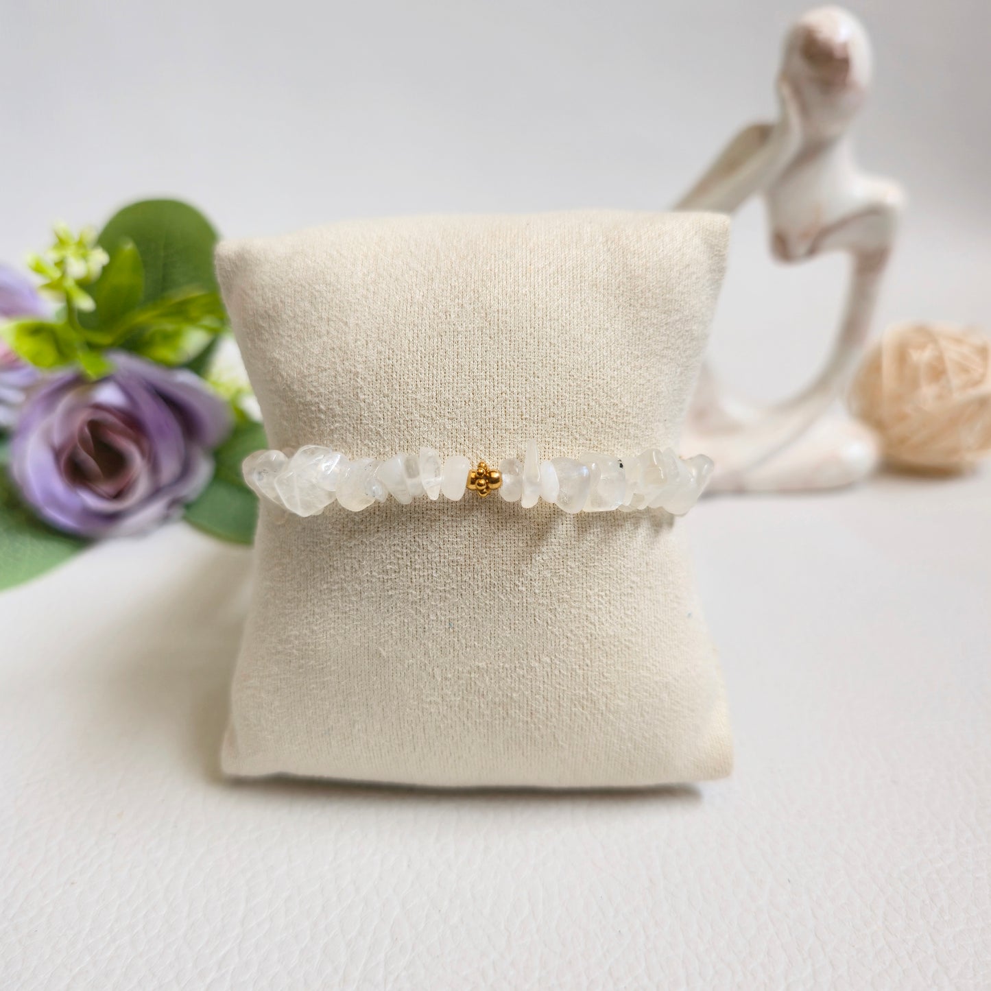 BRAZALETE DE CHIPS DE PIEDRA LUNA
