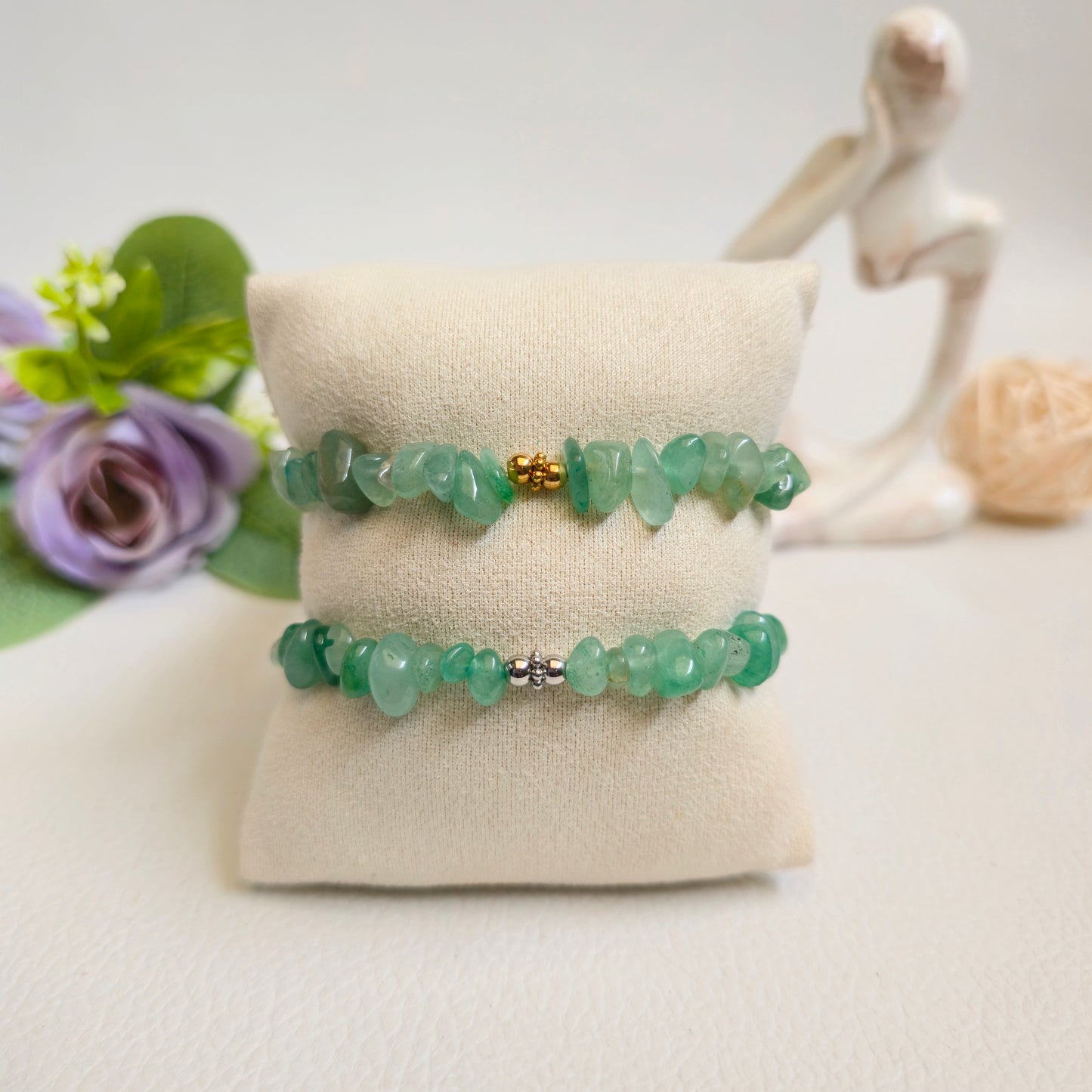 BRAZALETE DE CHIPS DE AVENTURINA
