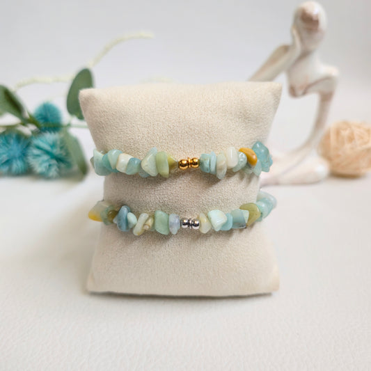BRAZALETE DE CHIPS DE AMAZONITA