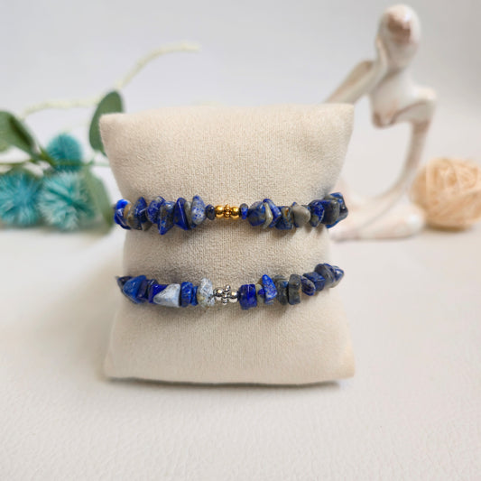BRAZALETE DE CHIPS DE LAPISLÁZULI
