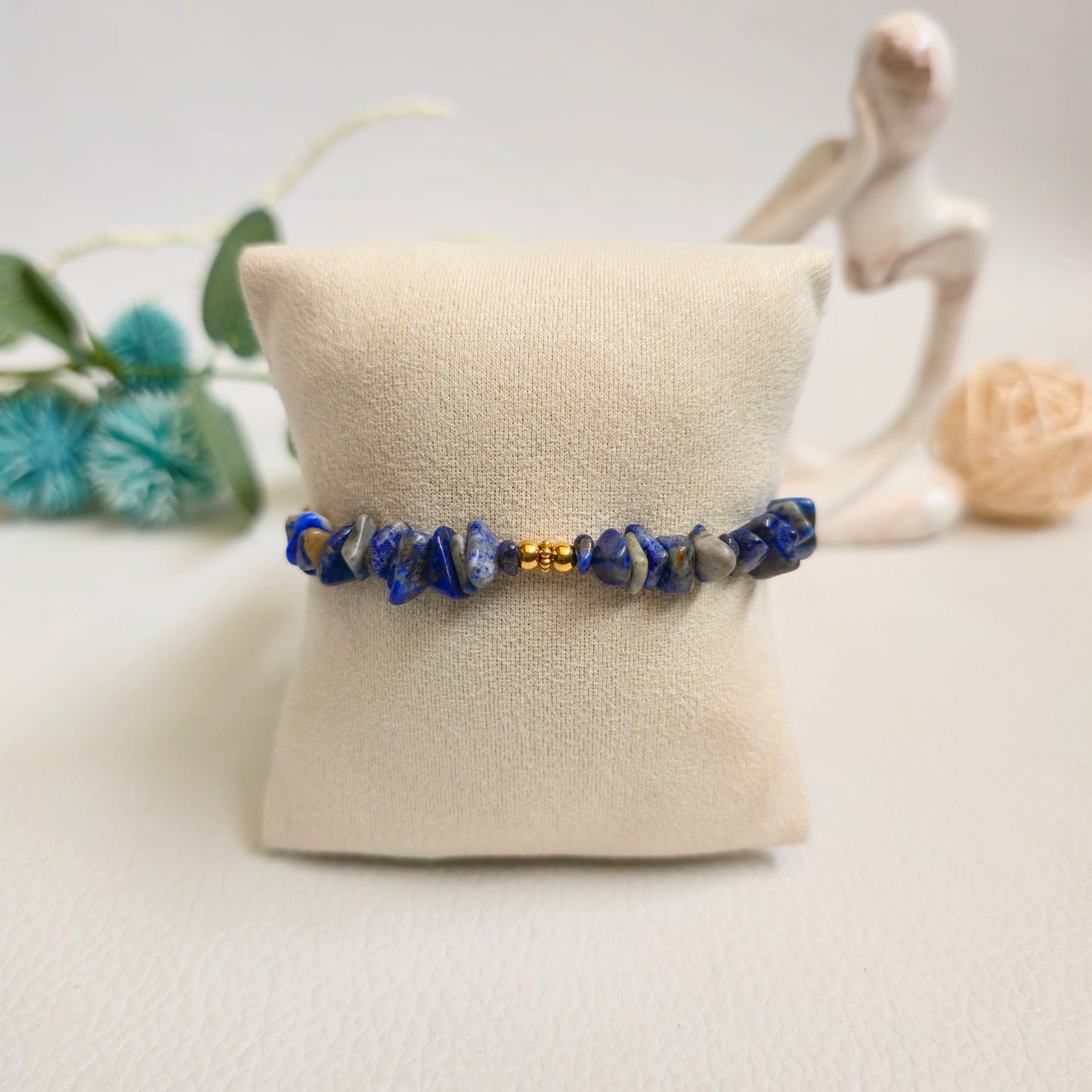 BRAZALETE DE CHIPS DE LAPISLÁZULI