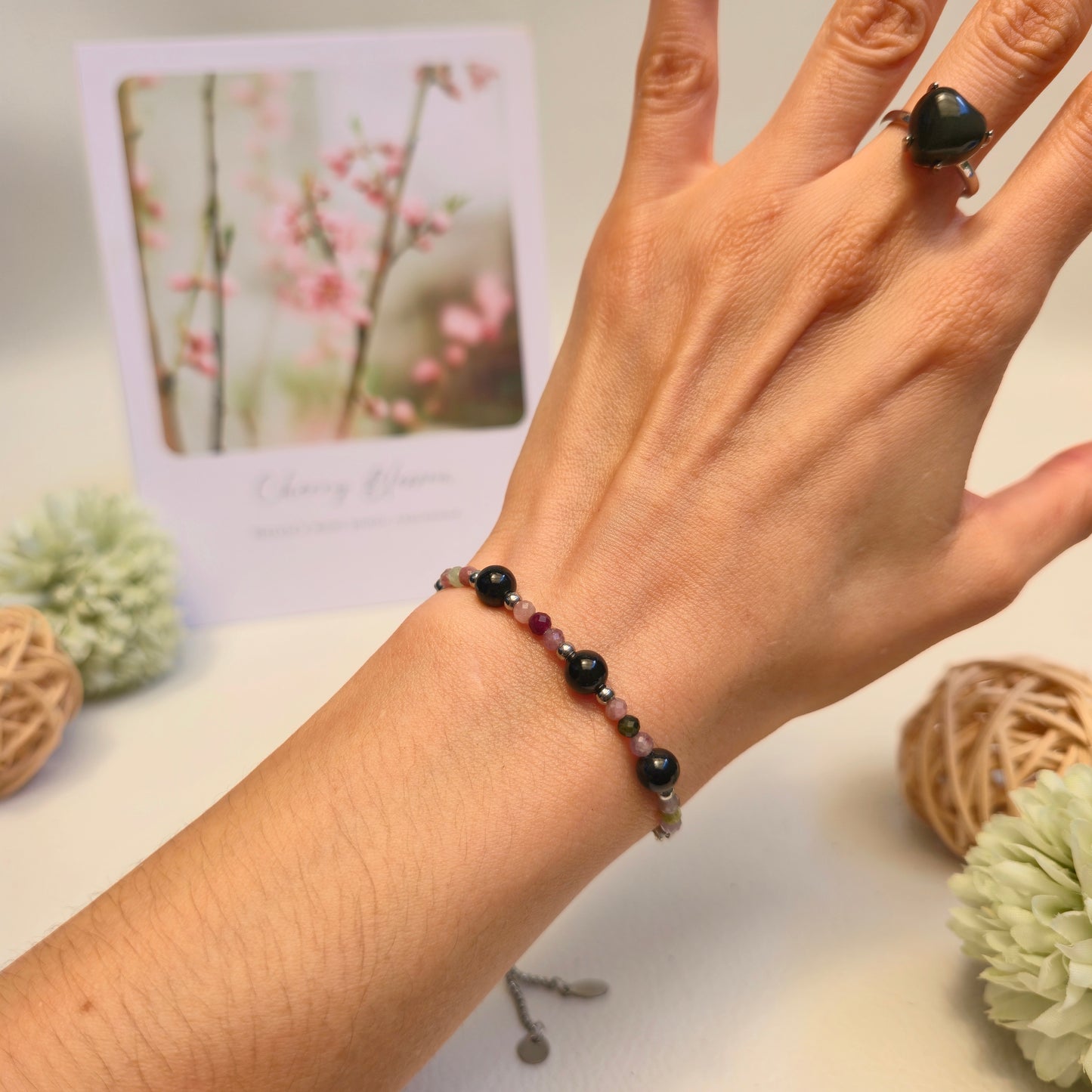 BRAZALETE AJUSTABLE DE TURMALINA SANDÍA
