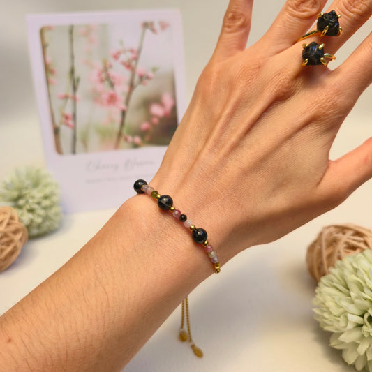 BRAZALETE AJUSTABLE DE TURMALINA SANDÍA