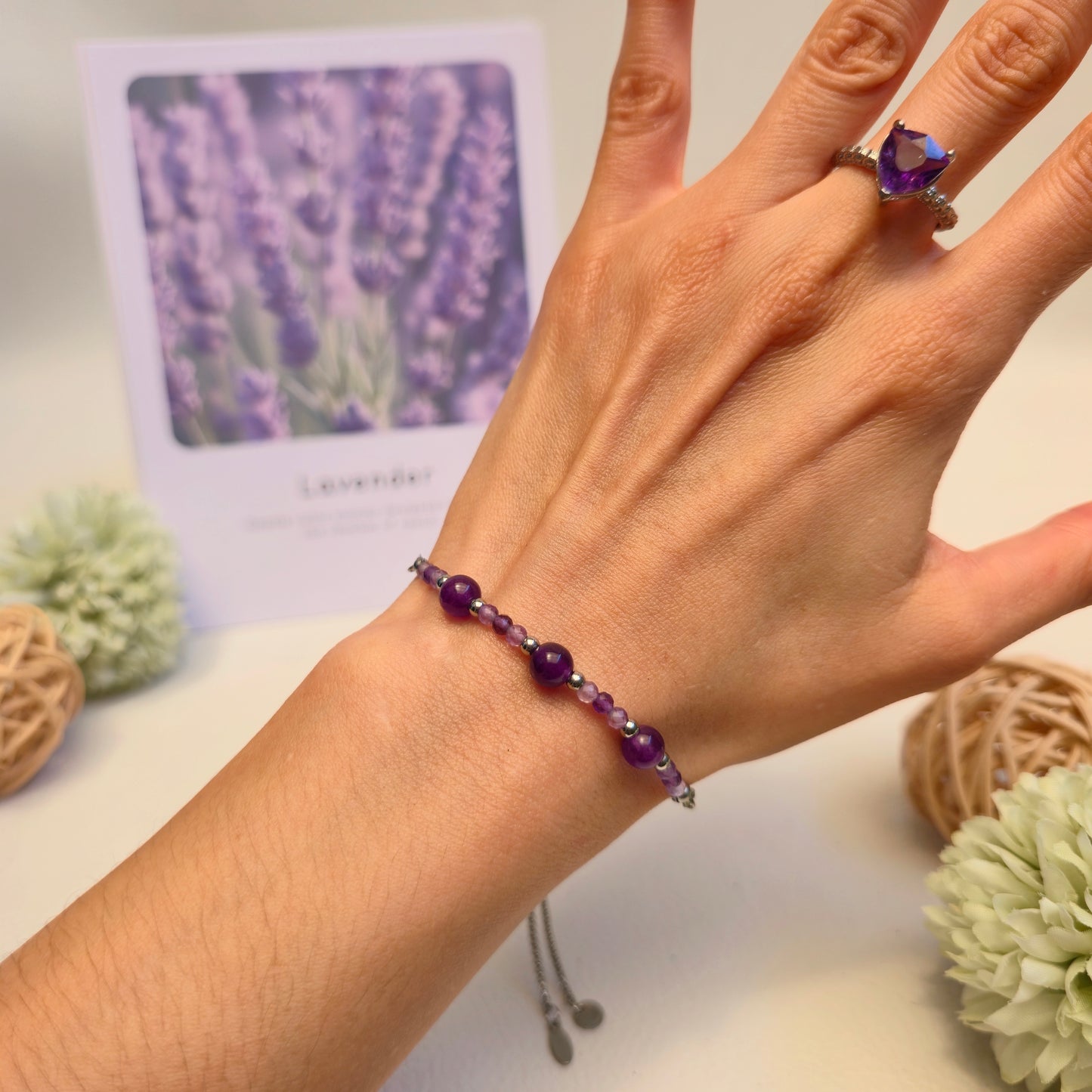 BRAZALETE AJUSTABLE DE AMATISTA
