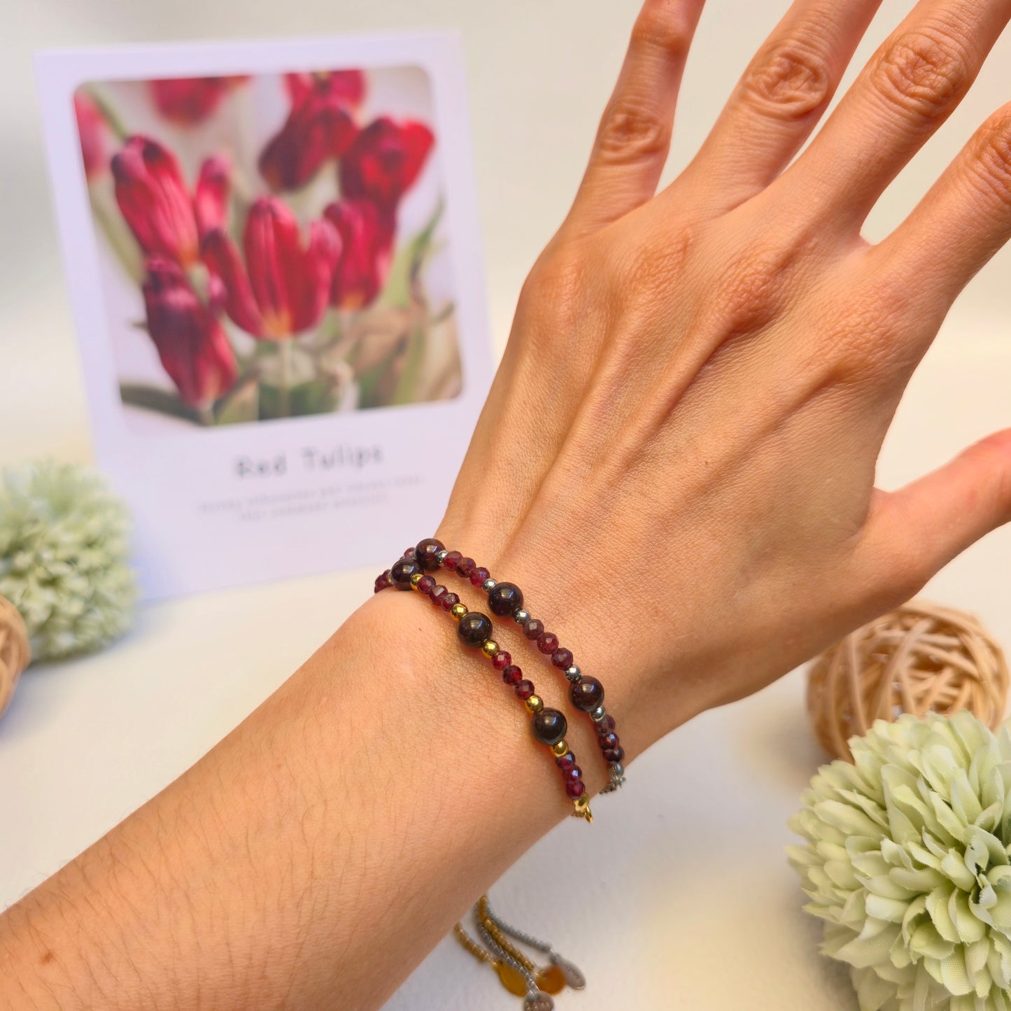 BRAZALETE AJUSTABLE DE GRANATE
