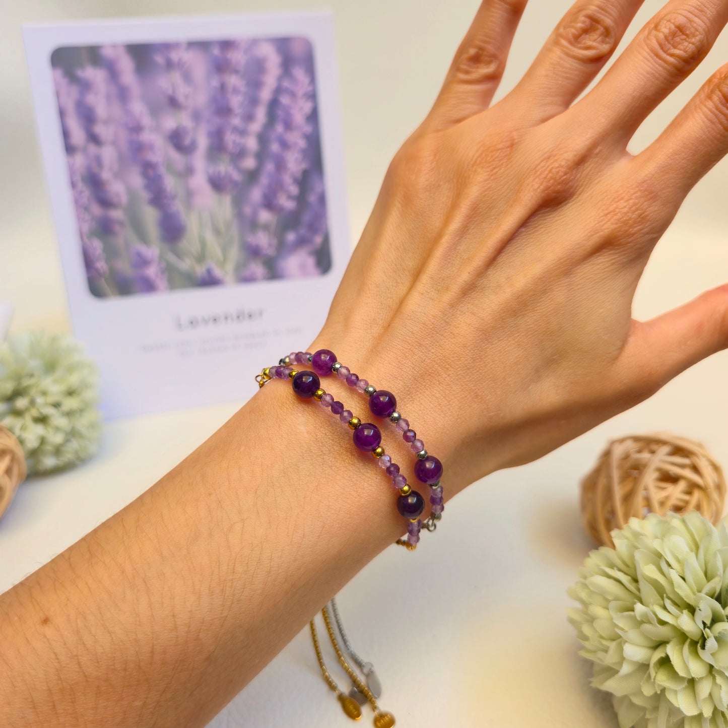 BRAZALETE AJUSTABLE DE AMATISTA