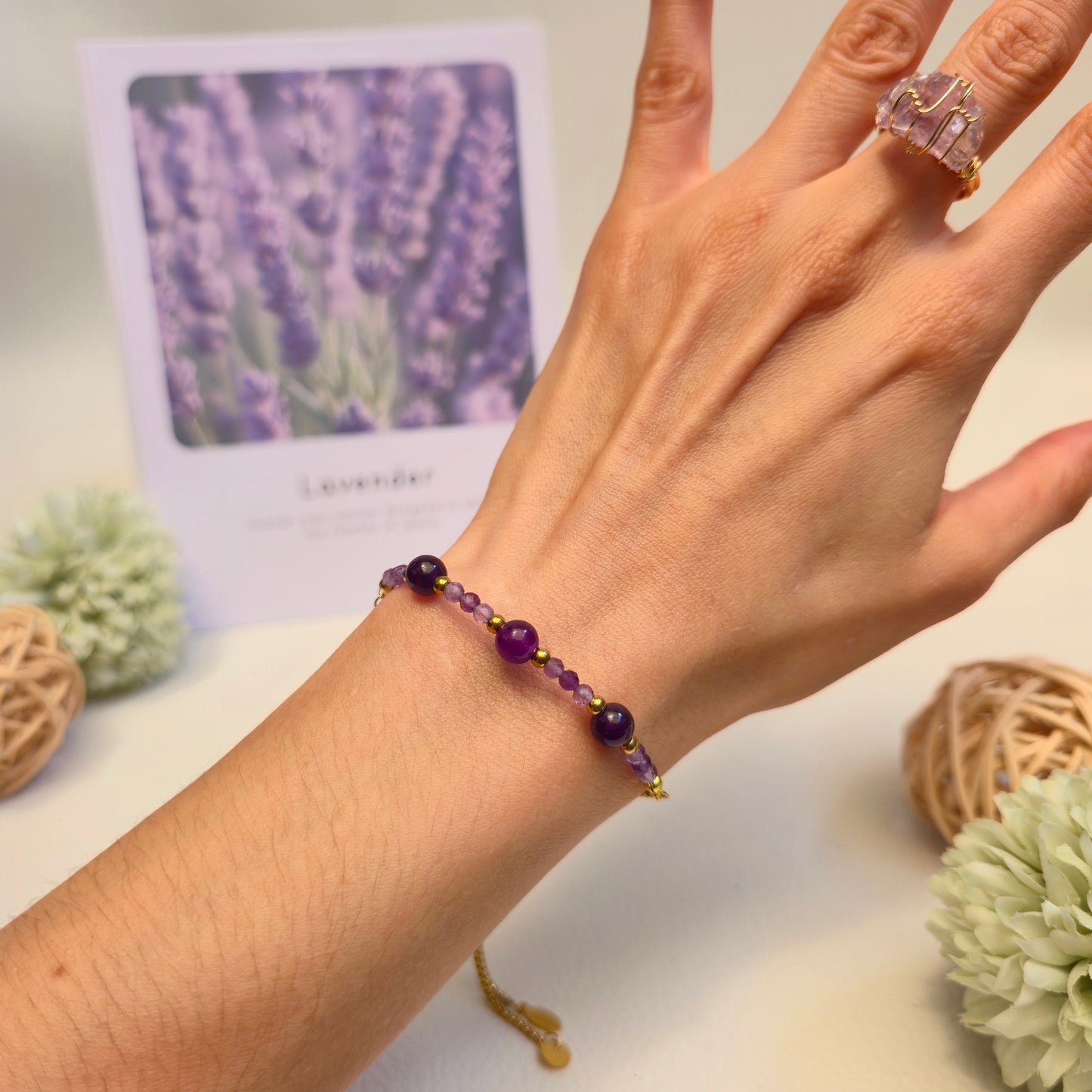 BRAZALETE AJUSTABLE DE AMATISTA